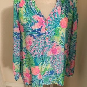 Lilly Pulitzer Elsa silk blouse